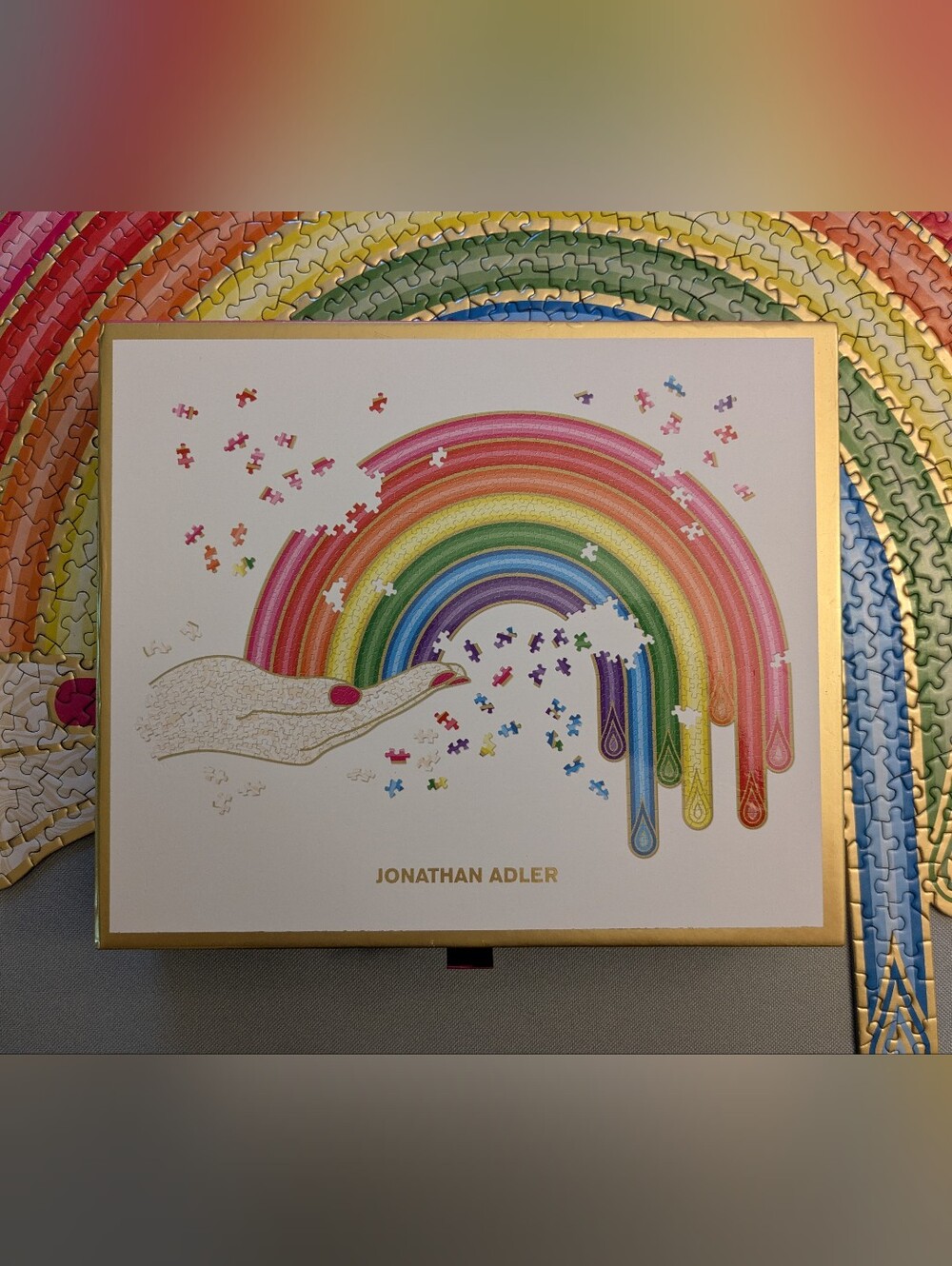 Galison 750 Piece Jonathan Adler Rainbow Hand Puzzle
